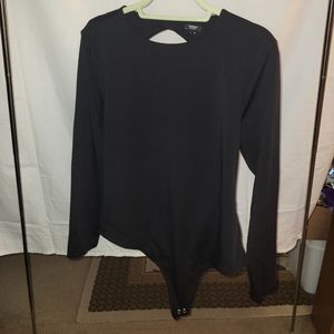 Express Body Contour Open Back Long Sleeve Bodysuit